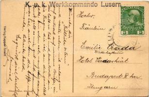 Verlag Kapper Trient / WWI Austro-Hungarian K.u.K. military art postcard + "K.u.K. Werkkommando...