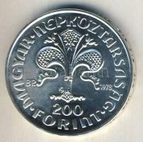 1978. 200Ft Ag "Első magyar aranyforint" T:BU