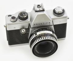 Pentacon Praktica L fényképezőgép, Carl Zeiss Jena Tessar 50mm f/2.8 objektívvel, eredeti tokjával, ...