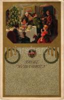 Frohe Weihnachten. Deutscher Schulverein / Christmas greeting art postcard (EK)