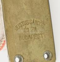 Justus Sándor és fia (redőnygyáros) redőnyhúzó szerelék, jelzett 1940 körül 20x20 cm