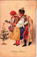 1917 Pozehnané Vánoce! / Christmas greeting art postcard s: K. Simunek (EK)