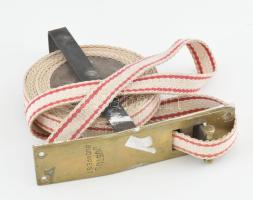 Justus Sándor (redőnygyáros) redőnyhúzó szerelék, jelzett 1940 körül 20x20 cm