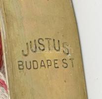 Justus Sándor (redőnygyáros) redőnyhúzó szerelék, jelzett 1940 körül 20x20 cm