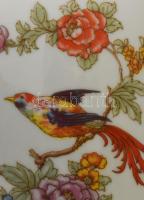 Hollóházi tűzmadár mintás fedeles váza, porcelán, jelzéssel, kopással, felületi tűzhibával, m: 32 cm