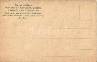 Lady art postcard, romantic couple (EK)