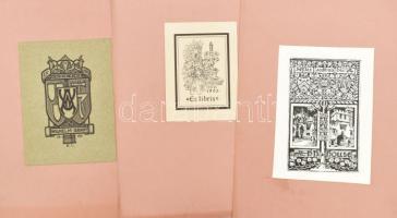 7 db régi külföldi, részben szecessziós ex libris, klf. alkotók (Ethel Cassels Gillespy, Paul Ritter...
