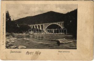 1905 Yaremche, Jaremcze, Jaremce; Most kolejowy / railway bridge (worn corners)