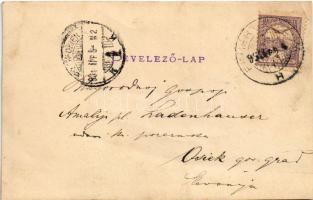 1901 Fehértemplom, Ung. Weisskirchen, Bela Crkva; Vasút utca / Bahnhofgasse / street view (vágott / ...