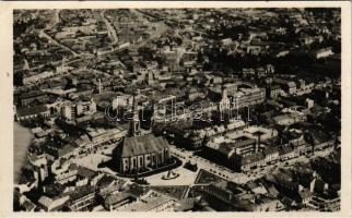 1943 Kolozsvár, Cluj; látkép repülőgépről, légi felvétel / aerial view (EK)