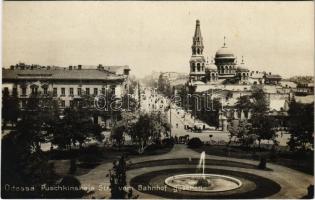 Odesa, Odessa; Puschkinskaja Str. vom Bahnhof gesehen / Pushkin Street viewed from the railway station