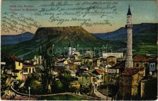1917 Mostar, general view with mosque (fa)
