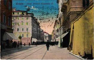 1925 Trieste, Trieszt; Corso Vittorio Emanuele III / street view (EK)