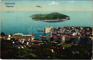 1912 Dubrovnik, Ragusa; general view with fortress (EK)