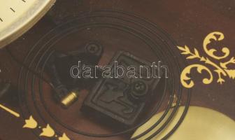 Regulator faházas falióra. Lóalakos oromdísze levált, szép állapotú, kulcsa megvan, nem kipróbált, 6...