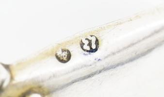 Antik Ezüst (Ag) cukorfogó. Jelzett 24 g 13 latos Javított!