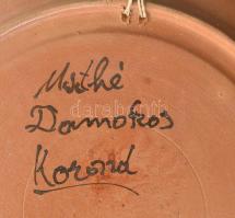 Máthé Domonkos, Korond. Fali tányér. Mázas kerámia, jelzett, hibátlan d: 29 cm