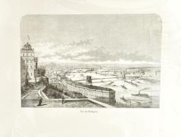 Budapest látképe cca 1870. Későbbi nyomat 18x12 cm