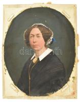 Jelzés nélkül: Női portré. Akvarell, papír, 21x17 cm