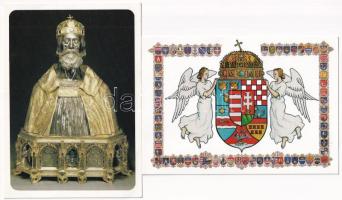 29 db MODERN magyar motívum képeslap: koronaékszerek / 29 modern Hungarian motive postcards. Crown j...