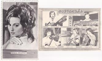 17 db főleg MODERN képeslap: színészek és híres emberek / 17 mostly modern postcards: actors and famous people