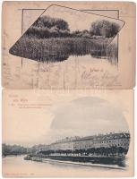 Wien, Vienna, Bécs; - 9 pre-1900 postcard sin mixed quality