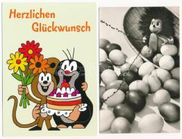 18 db MODERN motívum képeslap: mese, báb és rajzfilm / 18 modern motive postcards, cartoons, puppet ...