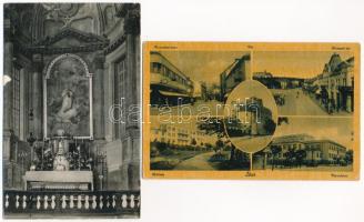 11 db RÉGI történelmi magyar város képeslap vegyes minőségben / 11 pre-1945 historical Hungarian tow...