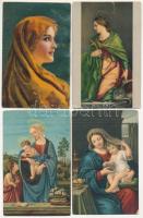 4 db RÉGI Stengel litho képeslap vegyes minőségben / 4 pre-1945 Stengel litho postcards in mixed quality