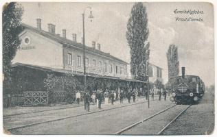 1922 Érmihályfalva, Valea lui Mihai; vasútállomás, vonat, gőzmozdony / railway station, train, locomotive (Rb)
