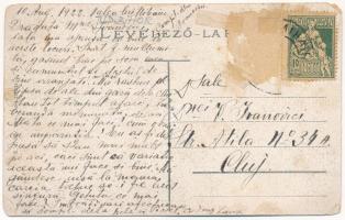 1922 Érmihályfalva, Valea lui Mihai; vasútállomás, vonat, gőzmozdony / railway station, train, locom...