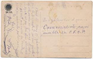 Balázsfalva, Blasendorf, Blaj; Küküllőszög vasútállomás, vonat. Vasúti levelezőlapárusítás 134. / Ca...