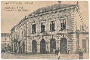 1924 Szászváros, Broos, Orastie; Strada Reg. Ferdinand / Vásár utca / street (EK)