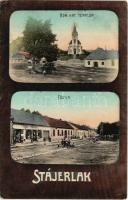 Stájerlak, Steierlak, Stájerlakanina, Steierdorf, Anina; Római katolikus templom, Fő utca, Ignácz Scheitzner üzlete és saját kiadása / church, main street, shop (EK)