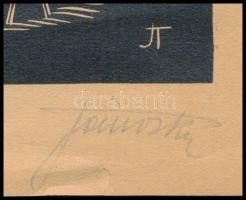 Janoska, Teodor (1891-1960): Pozsony. Fametszet, papír, jelzett, lapszéli egészen apró szakadással, ...