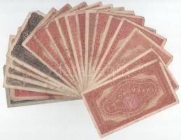 1917. 2K + 1920. 1K + 2K (13x) + 10K (3x) + 20K T:F,VG közte folt, szakadás