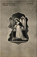 Temesvár, Timisoara; Józsefváros, Iskola Nővérek Intézete, Szt. Margit képe / Iosefin, girl school, Margaret of Hungary (fa)