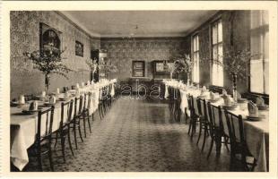 Temesvár, Timisoara; Institut d. A. Schulschwestern d. N. D. Temesvar Josefstadt / Notre Dame Iskolanővérek Intézete, étkező belső / girl school interior, dining hall