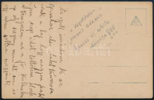 cca 1920-1930 Hanns Gérard (1897-1964) balett-táncos autográf aláírása őt ábrázoló fotólapon (a háto...