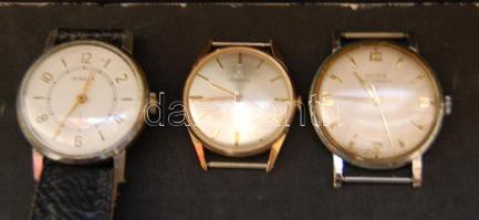 3db régi karóra közte Doxa és Certina, egyik szíjjal, mind működőképes állapotban