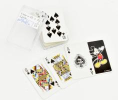 Disney Mickey Mouse mini francia kártya pakli, 52+2 lap, 5,7x3,6 cm lapméret