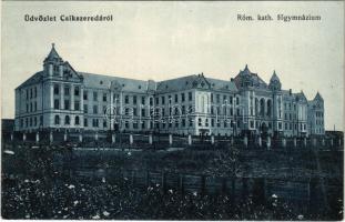 1913 Csíkszereda, Miercurea Ciuc; Római katolikus főgimnázium. Svoboda Miklós kiadása / Catholic grammar school