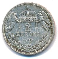 1912KB 2K Ag "Ferenc József" T:XF kis ph., patina Adamo K6
