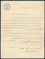1922-1940 vitéz Hubay Gyula ózdi főszolgabíró által saját kezűleg aláírt 2 db irat (1934-től főszolgabíró; 1952-ben háborús bűntettért 6 évre ítéltek)