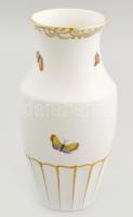 Herendi Rotschild mintás porcelán váza. Kézzel festett, jelzett, hibátlan, m: 19,5 cm