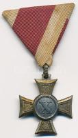 1923. "II. osztályú Legénységi Szolgálati Jel" bronz kitüntetés fakó, viseltes mellszalagon T:XF kopott aranyozás Hungary 1923. "Distinction for Long Service for the Soldiers, 2nd Class" bronze decoration on pale, worn ribbon C:XF worn gilding NMK 356.