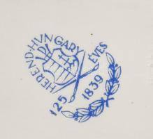 Herendi Viktória mintás cipőcske. Kézzel festett, jelzett, hibátlan, h: 10,5 cm