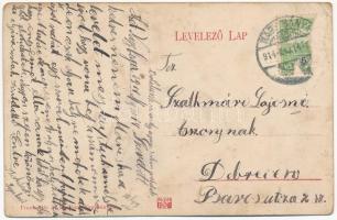 1914 Nagybánya, Baia Mare; A veresvizi aranybánya bejárata. Frankovits A. kiadása / Mina de aur Vale...