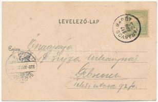 1902 Aranyosmarót, Zlaté Moravce; Takarékpénztár. Brunczlik Imre kiadása / savings bank