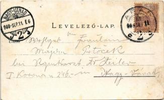 1900 Arad, 13 Vértanú szobra, Városház tér, Városháza, lóvasút. Kerpel Izsó kiadása / Martyrs' ...